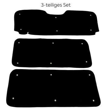 Thermal mats darkening set black silver for PSA Stellantis Vans 3-parts set